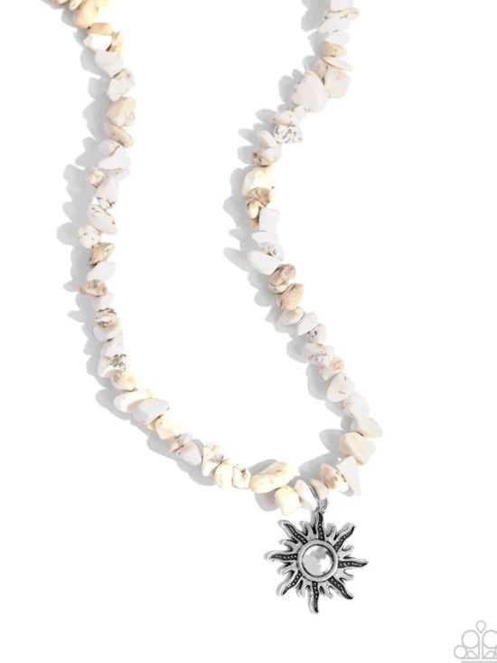 Paparazzi Other - ☀️ “DANCING IN THE SUNLIGHT” WHITE STONES NECKLACE FOR MEN ~ PAPARAZZI❗️☀️💪🏼☀️